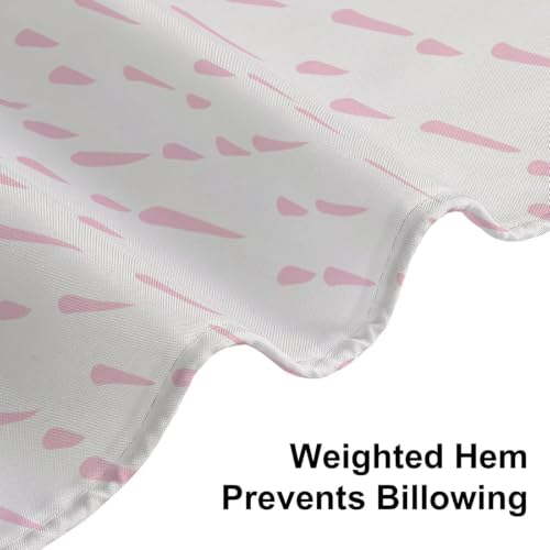 Rideau de douche anti-collant avec ourlet lesté stable 80x200 rose - 7