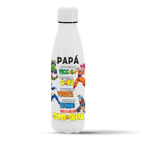 Botella termo de acero inoxidable, Día del padre, saiyan