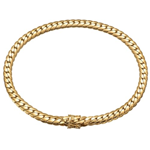 Beautiful 14K or 18K Solid Gold Bracelet for Men and Women - Cuban Horseshoe Design, Weighing 10.5g. The Perfect Fashion Accessory and Birthday Gift Father's Day gift.