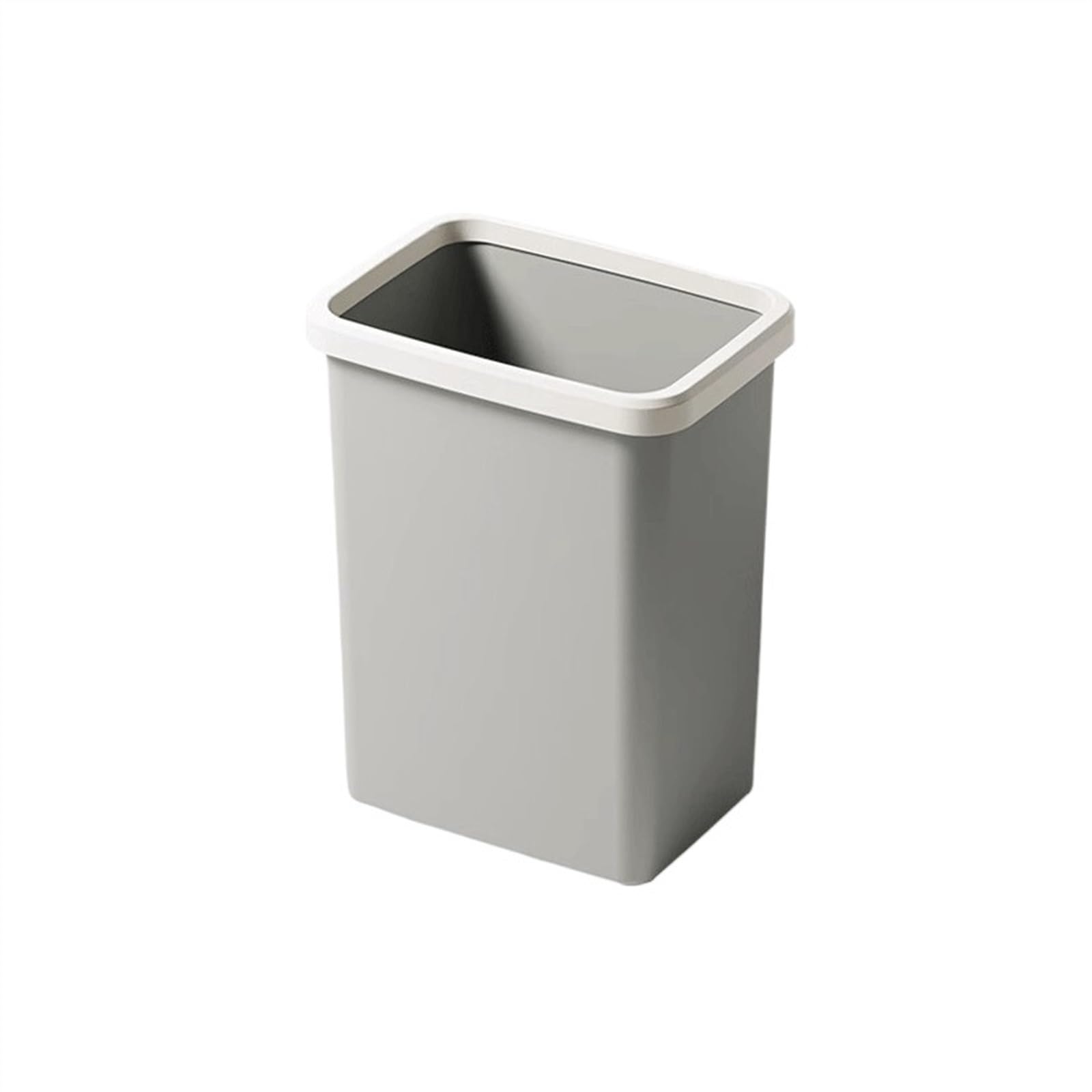 Papelera de baño para ocultar bolsas cubos de plástico cuadrados gris