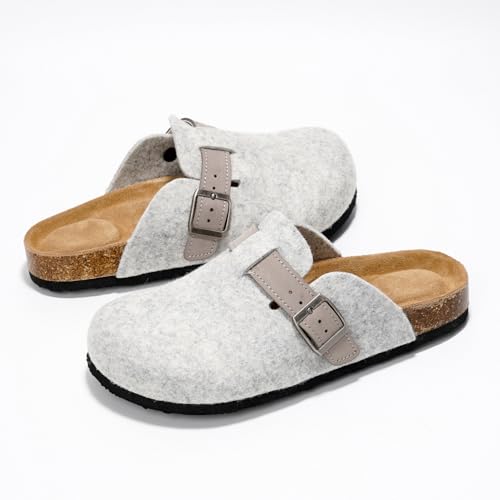 Image of Project Cloud 100% Genuine Leather Footbed Clogs for Women - Memory Foam Arch Support Slippers for Women - Trendy Slip-ons Women's Mules & Clogs Sandals