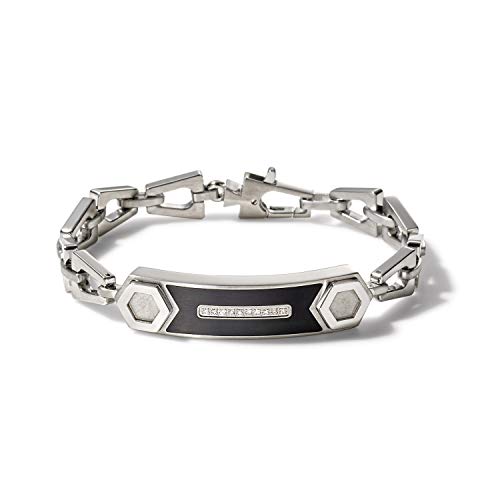 Bulova Mens Precisionist Stainless Steel Tuning Fork Chain Link ID Bracelet