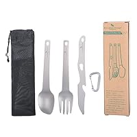 iBasingo – iBasingo Titan Löffel Gabel Messer Besteckset Ultraleicht Ca