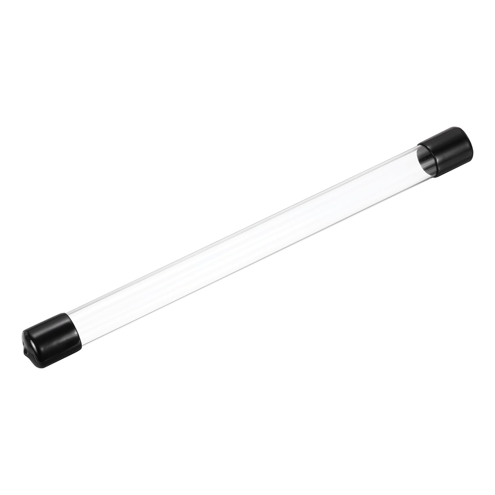 MECCANIXITY Clear Storage Tube 20x22mm Small Plastic Round Tubing with Caps Rigid Bottle Container 300mm/12 Inch for Item Stored