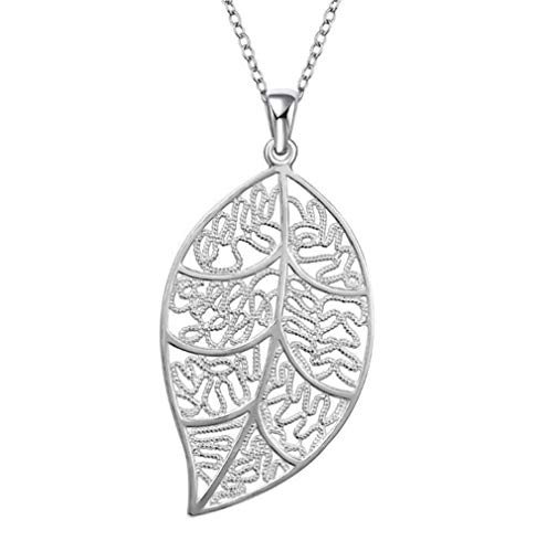Collier feuille pendentif pour femme fille bijoux de noce Noël