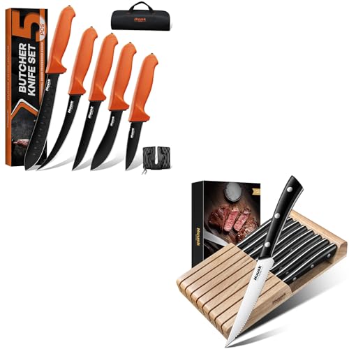 Set Cuchillos Carnicero 13 Piezas Acero Inox