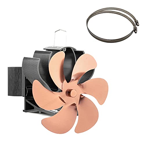 Ventilador de estufa alimentado por calor BG606, ventilador de estufa de 6 aspas, silencioso y pequeño para tu hogar