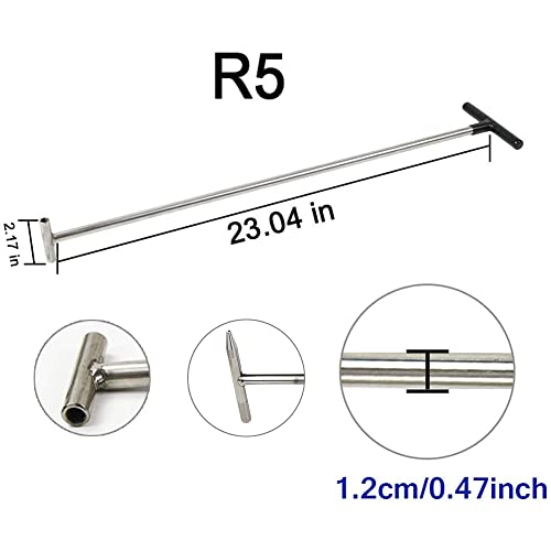 Image of WHDZ Paintless Dent Repair Tools 5 Pieces Dent Removal Rods with Awl Head Car Auto Body Dent Removal Kit of Hail Dents and Door Ding