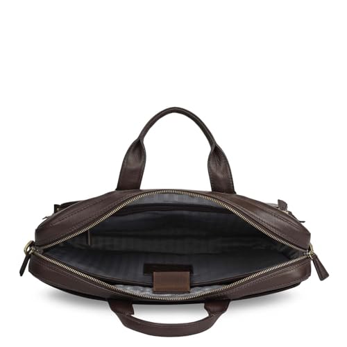 Image of Da Milano LeatherLaptop Bag for Men & Women | Laptop Messenger Bag | Fits Up To 16 inch Laptop | Ideal for Office Purpose (6285L-D)