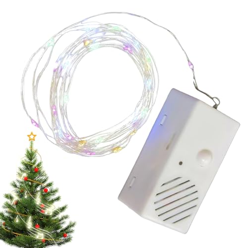 Caixa de música natalícia com luzes LED de cores brilhantes - decoração requintada para o Natal