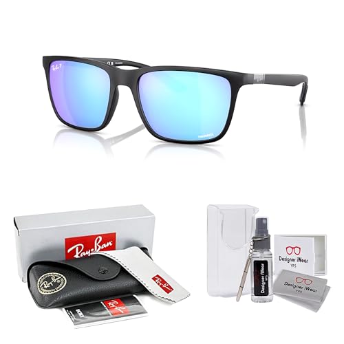 Ray-Ban RB4385 Rectangular Sunglasses for Men +BUNDLE with ACCESSORY EYEWEAR KIT2