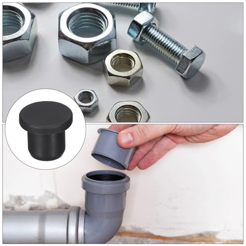 Image of MECCANIXITY High Temp Silicone Plug Mount Dia 9mm /0.35 Inch T Shaped Solid Rubber Stopper Hole Plugs for Coating Plating Waterproof Sealing Plugs Black Pack of 10(OD 13mm /0.51 Inch)