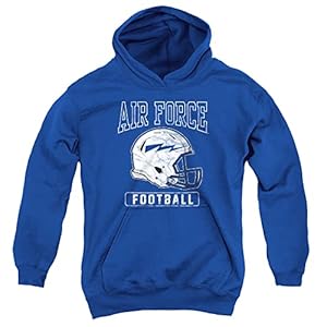 LOGOVISION U.S. Air Force Academy Official Football Helmet Unisex Youth Pull-Over Hoodie,Royal Blue, Large
