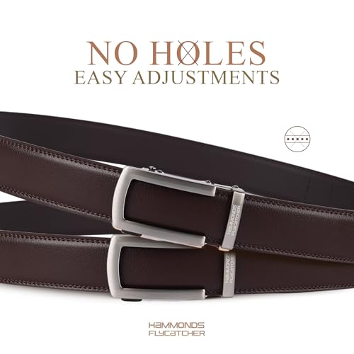 Image of HAMMONDS FLYCATCHER Genuine Leather Belt for Men - Perfect for Formal and Casual Wear - Adjustable Waistband up to 46 Inches - Autolock Belt for Formal and Casual Wear