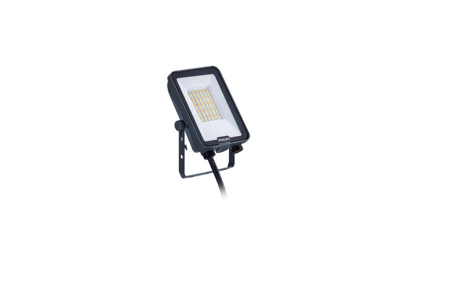 Philips Ledinaire All-in LED Floodlight 20W 2200-2400lm – 3000K/4000K/6500K Selectable CCT, IP65 Outdoor Security Light, 110° Beam, IK07, Adjustable Bracket, Grey