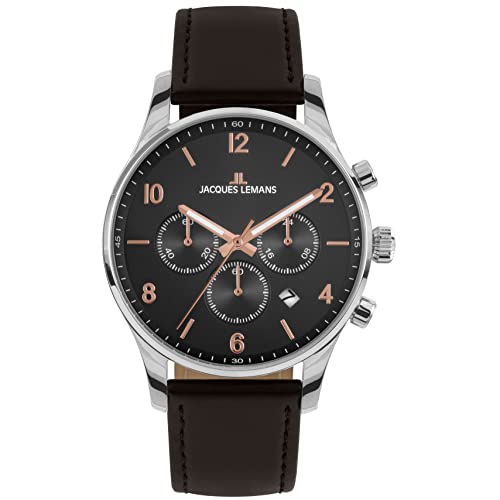 Jacques Lemans London 1-2126F montre chronographe bracelet acier homme