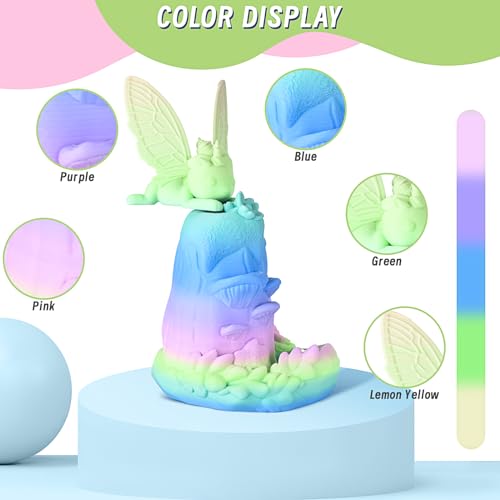 Image of ERYONE Matte Rainbow 3D Printer PLA Filament 1.75 + /- 0.03mm, Matte Muticolor Filament PLA 1KG(2.2LBS) Spool, Watercolor Rainbow
