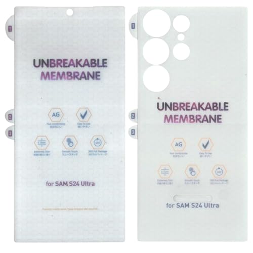 Image of TechTrendz Unbreakable Hydrogel Membrane TPU Front & Back Matte Screen Guard Protector Compatible with Samsung Galaxy S24 Ultra 5G (It is not Tempered Glass)