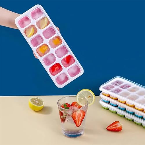 Moldes de silicona para cubitos de hielo, 4 piezas miniatura 6