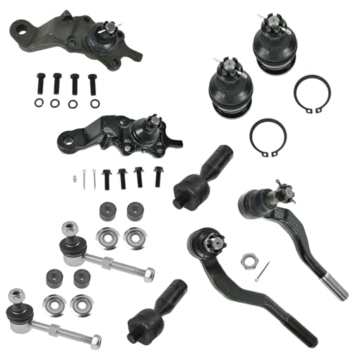TRQ Front Steering & Suspension Kit Ball Joint Sway Bar Stabilizer Link Tie Rod Compatible with 1995-2000 Toyota Tacoma