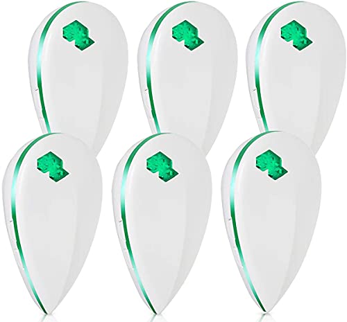 Répulsif À Ultrasons 6 Pack – Anti Souris, Rats et Araignées – Anti Moustique Électronique avec 3 Modes Intelligents & Veilleuse – Protection Maison...