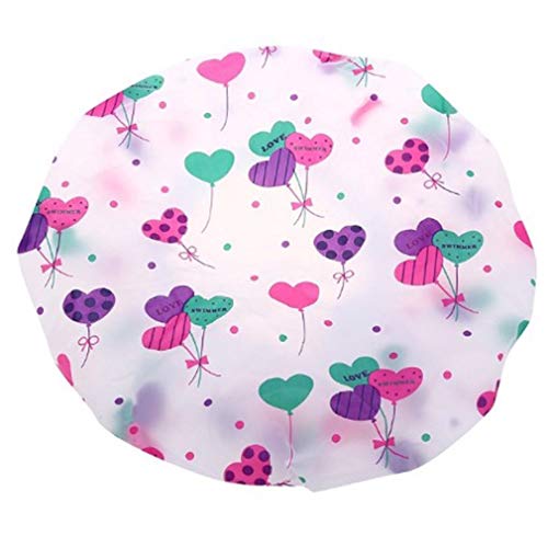 Bonnet de Douche imperméable pour Femmes Floral élastique Chapeau de Douche Lady Salon Spa Grand Bonnet de Bain Ballon Violet Rentable et Durable Habile et Professionnel