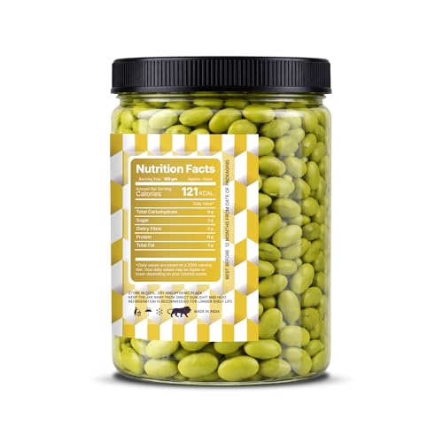 Image of LILA DRY FRUITS Edamame Beans 100 Gms Plain Unflavoured Edma Bean Crunchy Protein Rich Snack | Healthy Edamamme Bean for Daily Snacking & Fitness Diet Perfect for Gifting