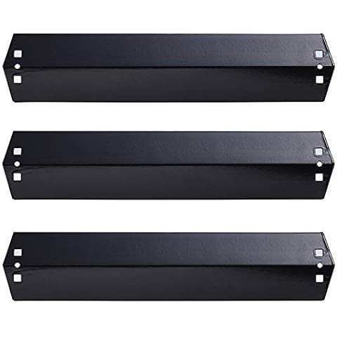 Votenli P9505A(3-Pack) Porcelain Steel Heat Plate,Heat Shield, Heat Tent for Chargriller Charcoal 3001, 3008, 3030, 4000, 5050, 5252, 5650 Gas Grill Cover