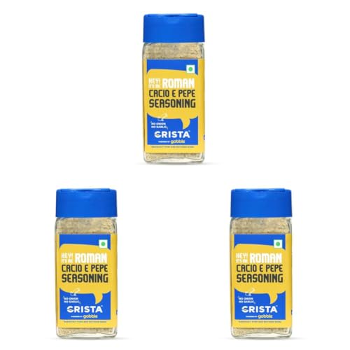 Image of CRISTA Roman Cacio e pepe | Premium Herbs & Spices Blends | No Onion | No Garlic | Zero added Colours, Fillers, Additives & Preservatives | 40gms (Pack of 3)