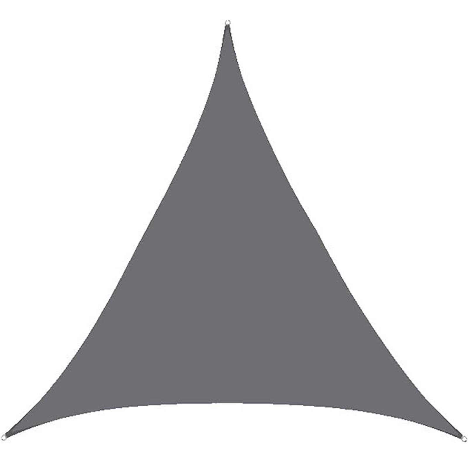 Voile d'ombrage 3,6 x 3,6 m - Robuste - Pour extérieur, terrasse, jardin - Design triangulaire - Sable incurvé - Perméable - Tissu 185 g/m² pour bac à sable - Protection UV et résistant aux