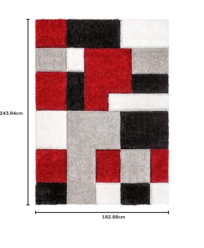 Image of Carpets for Living Room 6x8 feet Shaggy Rug Handmade Microfiber Super Soft Plush Fluffy Thick Rug- Shaggy 22