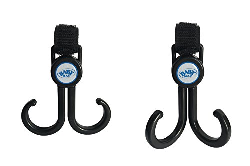 Landau Crochets (lot de 2) Poussette Clip pivotant universel sécurisé Buggy Poussette Poussette Crochet Clipsu00a0u0096u00a0BabyMadu00ae