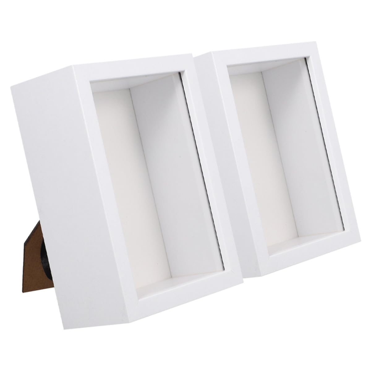 Coffret en bois blanc pour spécimens et décoration minimaliste du salon