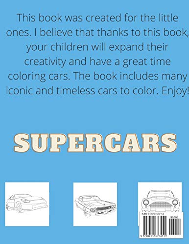 SuperCar Coloring Book: The Ultimate Luxury Car Coloring Book Gift For Boys And Girls For All Age Exotic HyperCar Designs Cool Supercars image 4