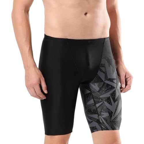 Image of Speedo Men Endurance+ High Tide Digital Print V-Cut Jammer - Arctic Glass