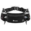Number-one Running Belt with Water Bottles(2 x 175ML), Hydration Belt Waterproof Waist Pack Bag Fits iPhones Adjustable Sports Waist Pouch for Marathon Running Hiking Cycling