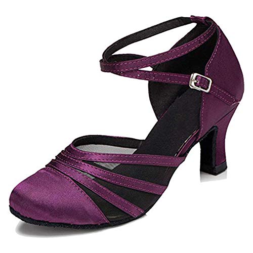 Chaussures de danse en satin femme à bout fermé YCL189