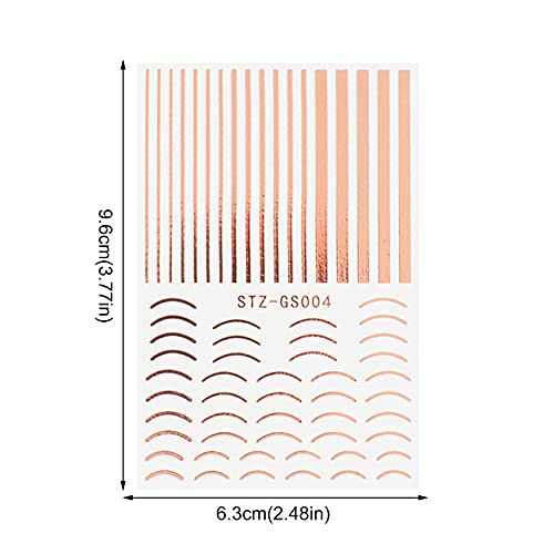 Kavitoz 3D Design Nagel Sticker Nagelsticker Nail Art TIPP 3D Nail Art Sticker Nagel Aufkleber Linie Nail Art Striping… – Bild 4