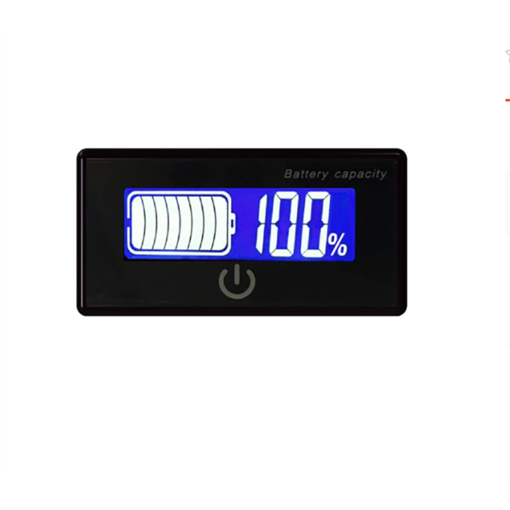 Littimoon Li-Ion Lifepo4 Lead Acid Battery Capacity Indicator DC 8-100V Digital Voltmeter Tester Temperature Monitoring 12V 24V 48V