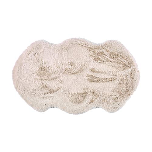 BODENMEISTER BM744380MM Kunstfell in Schaffell-Optik Fell-Teppich beige weiß Creme