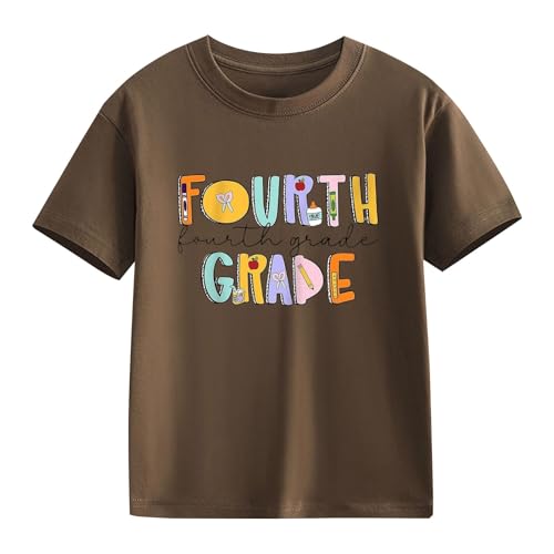 Kids First Day of Fourth Grade Back to School T-Shirt 2025 Stylish Boys Girls Preschool Short Sleeve Funny Outfits2