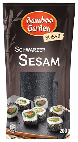 Bamboo Garden - Sesam schwarz | Zum Würzen und Dekorieren von Sushi Miso-Suppen Nudelgerichten | 200 g im Beutel