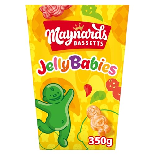 Maynards Bassetts Jelly Babies Sweets Soft Fruity Jelly Candies Sharing or Gifting Carton 350 g (Pack of 1)