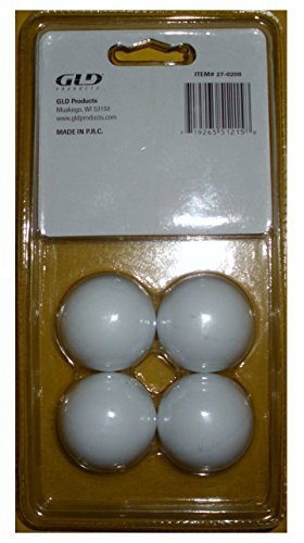 Fat Cat Foosball/Soccer Game Table Soccer Balls: 36 Mm Regulation Size Foosballs, Solid White, 4 Pack #TOP2