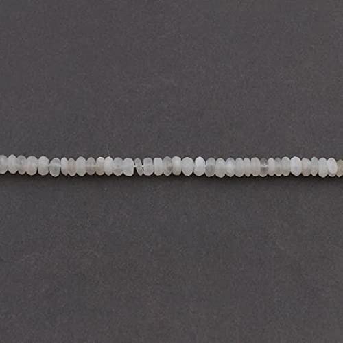 Pierre de lune blanche en perles rondelles 7mm pour création de bijoux fait main