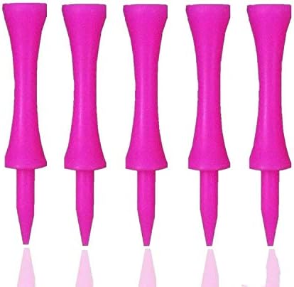 FINGER TEN Castle Golf Tees Plastic Unbreakable Value 100 Count Size 2 1/4 Color Pink, Golf Practice Tees Stable Durable (Pink)