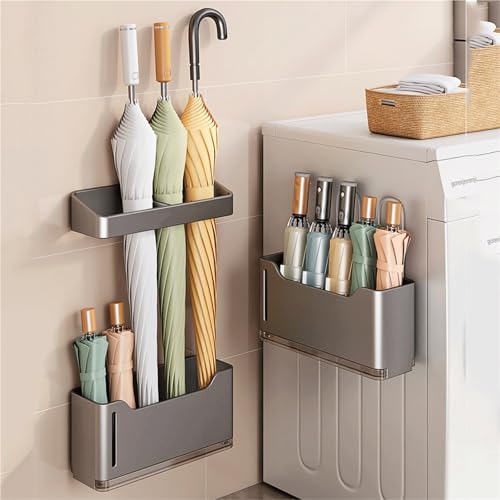 Porte-parapluies magnétique avec bac de récupération d'eau intégré