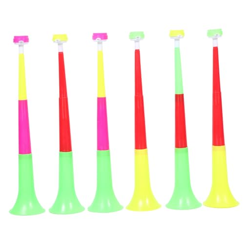 Toddmomy Portable Soccer Trumpet Toys 6pcs Boys and Girls Noise Maker Toys Telescopic Horns for Party Cheering