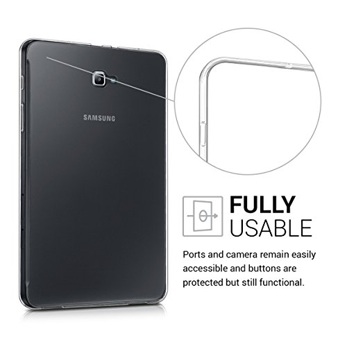 Kwmobile Case Compatible With Samsung Galaxy Tab A 10.1 T580N/T585N (2016) - Case Soft Crystal Tpu Tablet Back Protector Cover - Transparent #TOP3