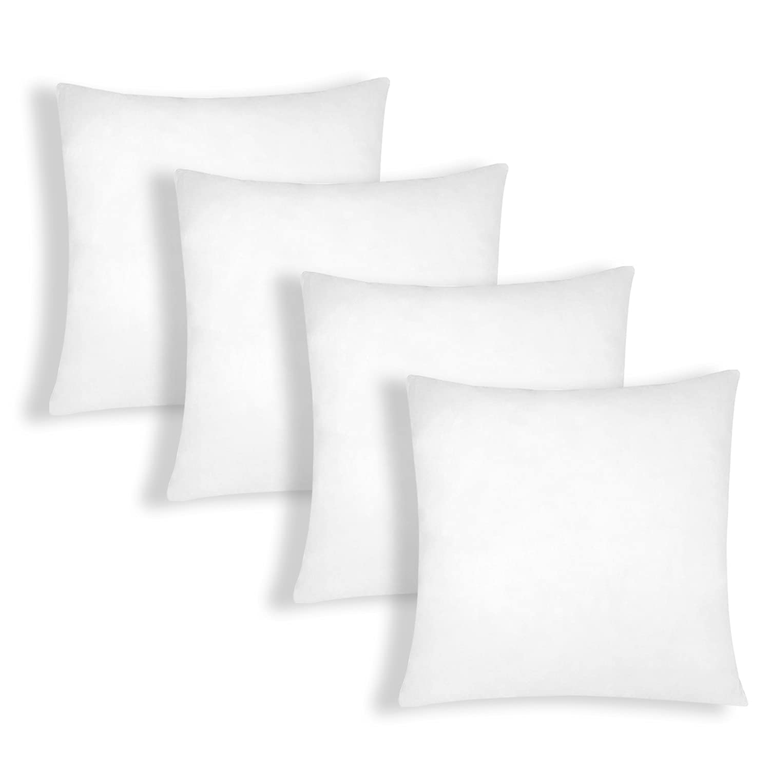 HOME MERCURY – Relleno de cojín con Fibra Hueca siliconada de Alta recuperación-Mullido, Hipoalergénicas (Pack 4, 60x60 CM)